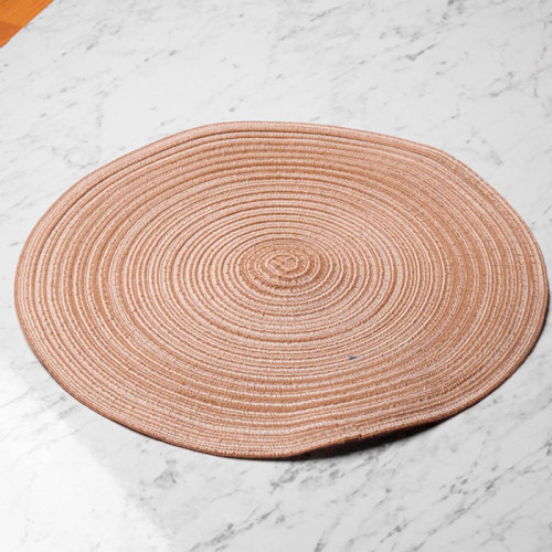 Round Woven Placemat Large Brown