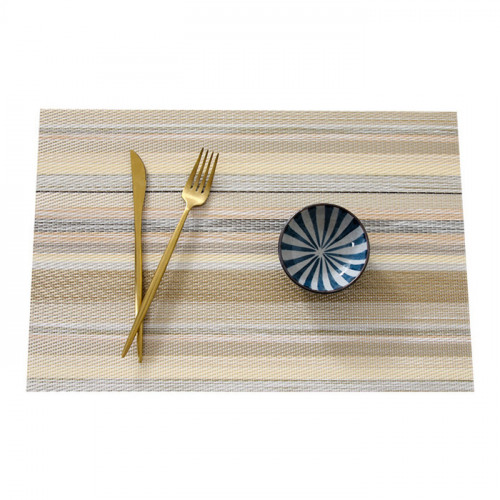 Table Placemat Divine Striped Yellow