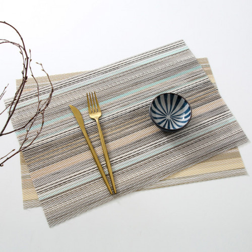 Table Placemat Divine Striped Yellow 2