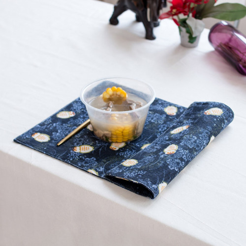 Table Placemat Blue Owl Cartoon 2