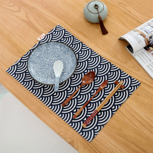 Table Placemat Wave and Sea Pattern