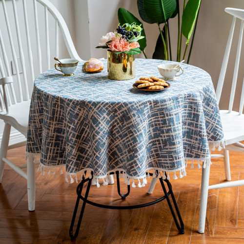 Tablecloth Ellecomb Blue 160cm Round