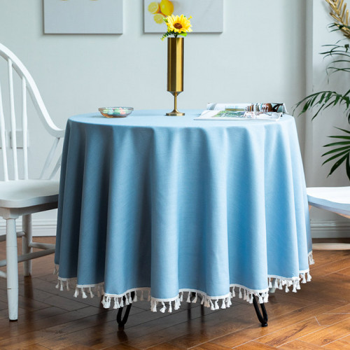 Tablecloth Galore Blue 160cm Round