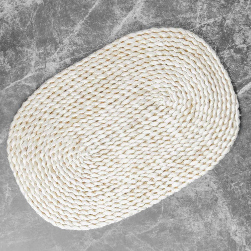Natural Rustic Placemat Oval 45x30cm 4