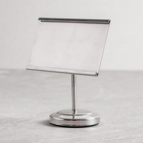 Casual Menu Card Holder Silver