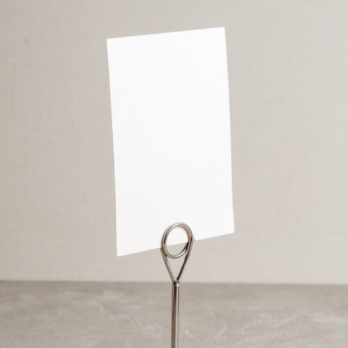 Longbottom Menu Card Holder Silver 3