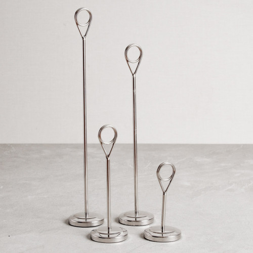 Longbottom Menu Card Holder Silver 4