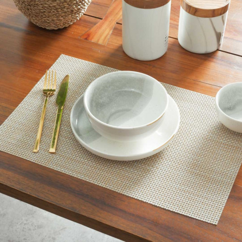 Table Placemat Interlock White