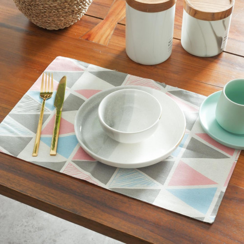 Table Placemat Colorful Triangles