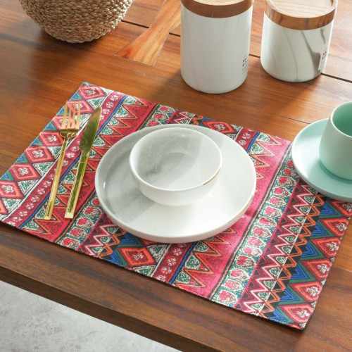 Table Placemat Bohemian Red