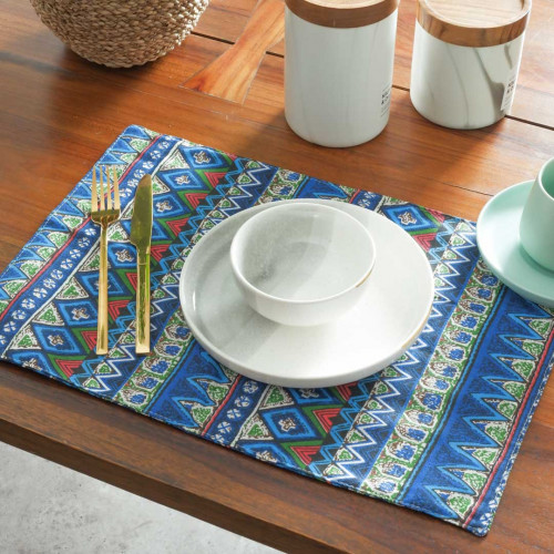 Table Placemat Bohemian Blue