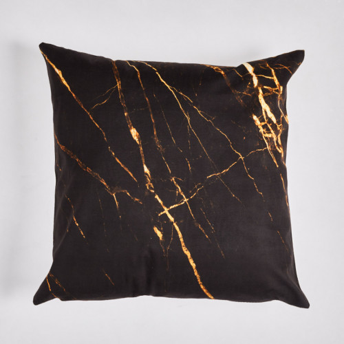 Gold Marble Pillow Case 45 x 45cm - Black Base