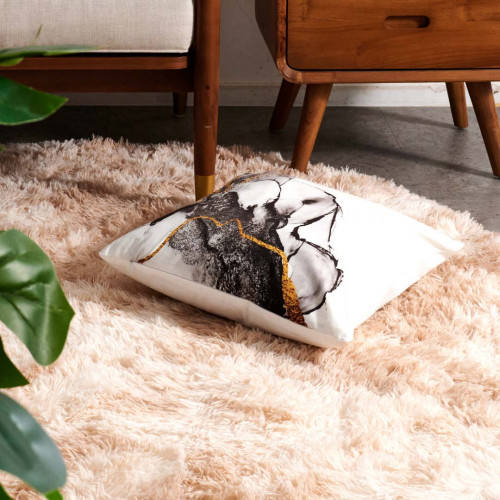 Gold Marble Pillow Case 45 x 45cm - White Base 5