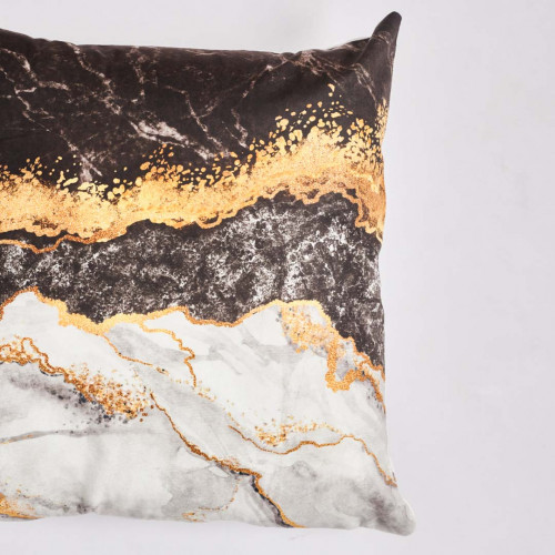 Gold Marble Pillow Case 45 x 45cm - Spatial Grey 2