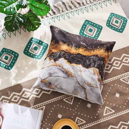 Gold Marble Pillow Case 45 x 45cm - Spatial Grey 3