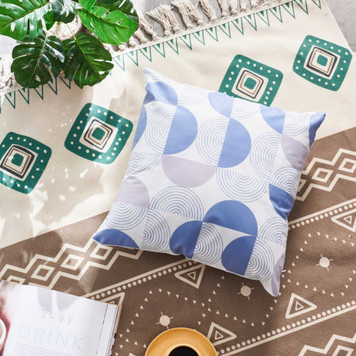 Morandi Pillow Case 45 x 45cm - Blue Circlets 4