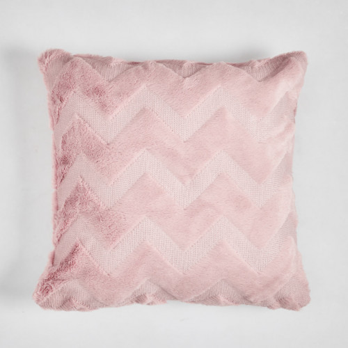 Plush Pillow Case 45 x 45cm - Pink Wave