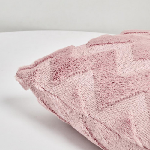Plush Pillow Case 45 x 45cm - Pink Wave 2
