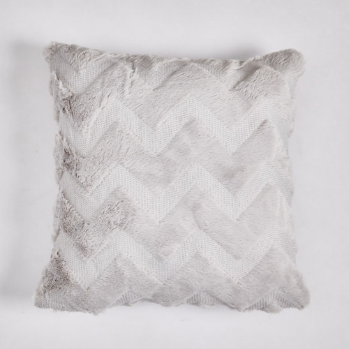 Plush Pillow Case 45 x 45cm - Gray Waves