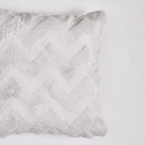 Plush Pillow Case 45 x 45cm - Gray Waves 3