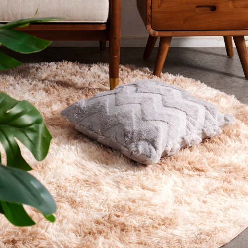 Plush Pillow Case 45 x 45cm - Gray Waves 4