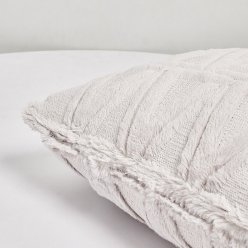 Plush Pillow Case 45 x 45cm - Gray Triangle 5