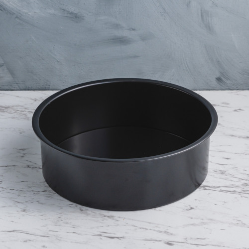Baking Tray Deep Round Black 8"