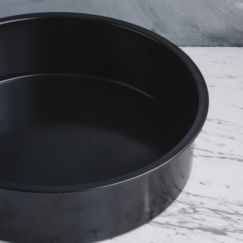 Baking Tray Deep Round Black 10" 3