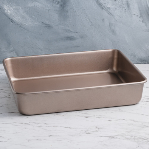 Baking Tray Deep Rectangular Rose Gold 13"