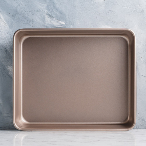 Baking Tray Deep Rectangular Rose Gold 13" 3