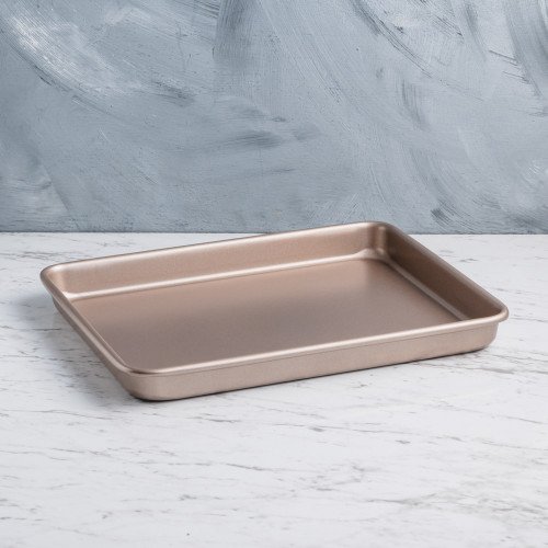 Baking Tray Shallow Rectangular Rose Gold 11"