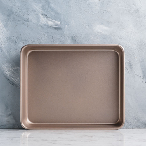 Baking Tray Shallow Rectangular Rose Gold 11" 2