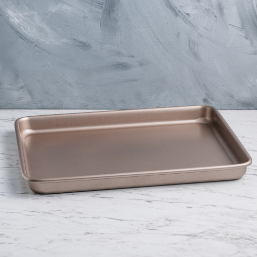 Baking Tray Shallow Rectangular Rose Gold 13"