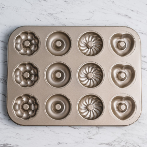 12pcs - Mixed Flowers Doughnuts Mould