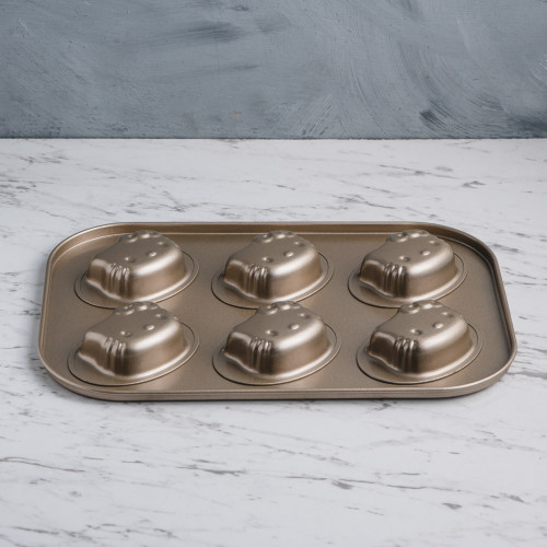 6pcs Cartoon Art Baking Mould - Kitty Heads 2