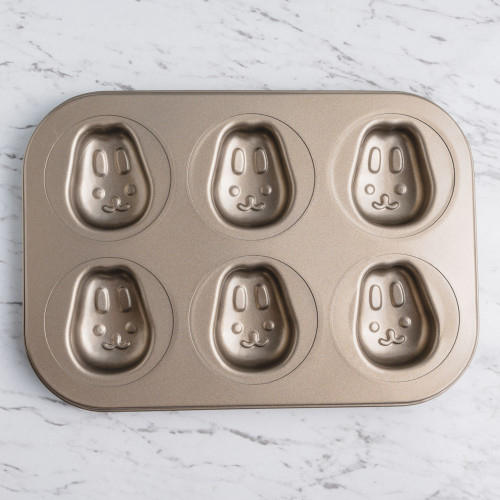 6pcs Cartoon Art Baking Mould - Rabbit Heads