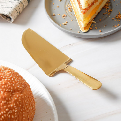 Multicolor Cake Server - Gold Handle