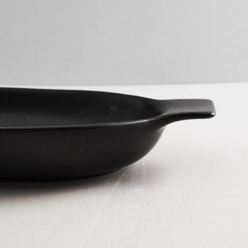 Sango Black Large Oval Eared Dish 27.5 x 16.5cm 3