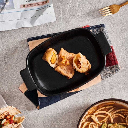 Sango Black Medium Rectangular Baker 29.5 x 20.2cm 5