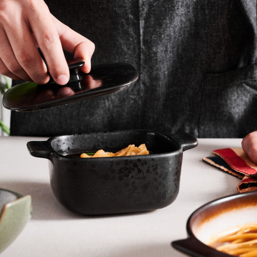 Sango Black Mini Square Baker 12.2 x 12.2cm Set 4