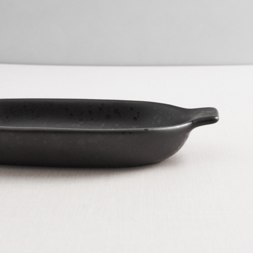 Sango Black Individual Oval Eared Dish 15.4 x 8.9cm 2