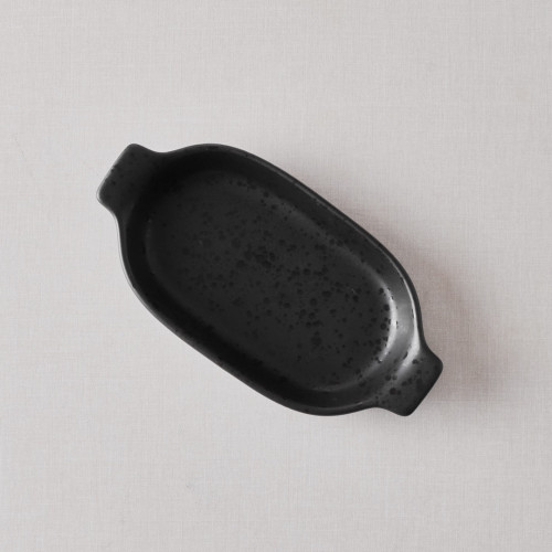 Sango Black Individual Oval Eared Dish 15.4 x 8.9cm 3