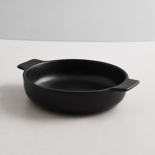 Sango Black Round Eared Dish 17.2cm