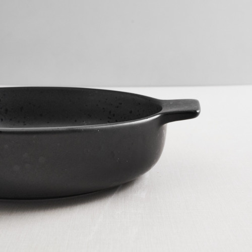 Sango Black Round Eared Dish 17.2cm 2