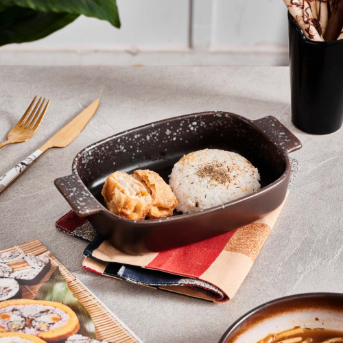 Sango Brown Medium Rectangular Baker 29.5 x 20.2cm 3