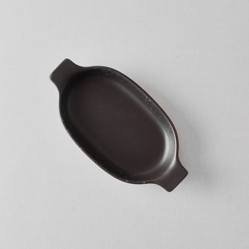 Sango Brown Medium Oval Eared Dish 24.2 x 14.4cm 3