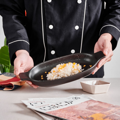 Sango Brown Medium Oval Eared Dish 24.2 x 14.4cm 5