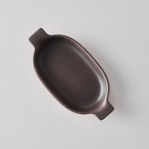 Sango Brown Small Oval Eared Dish 19 x 11.1cm 3