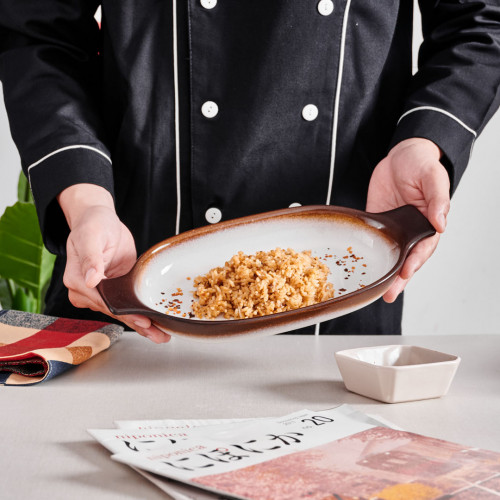 Sango Radiance Medium Oval Eared Dish 24.2 x 14.4cm 5