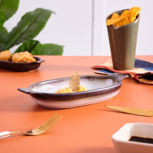 Sango Radiance Small Oval Eared Dish 19 x 11.1cm 2